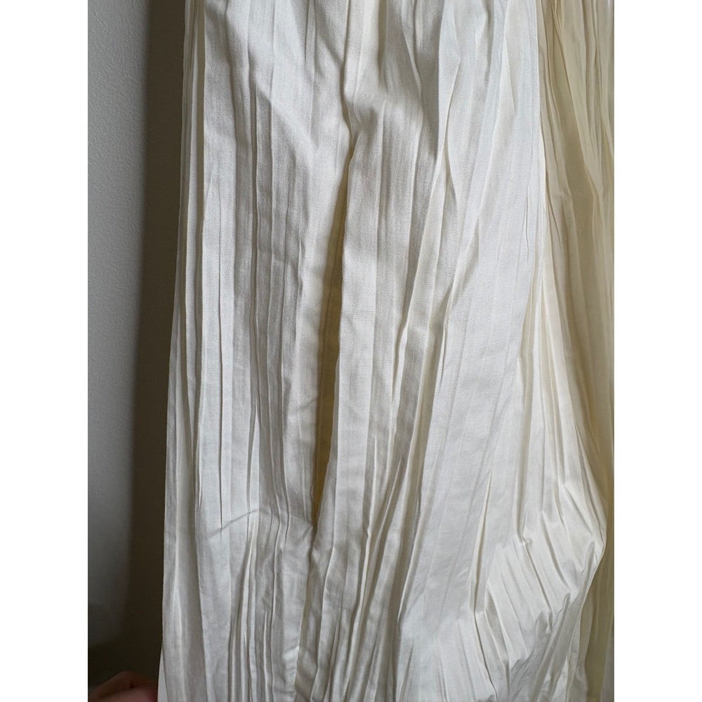 J.Crew Catania Cotton Smocked Maxi Dress XL White Blue Summer Vacation Easy NWT - Picture 11 of 14